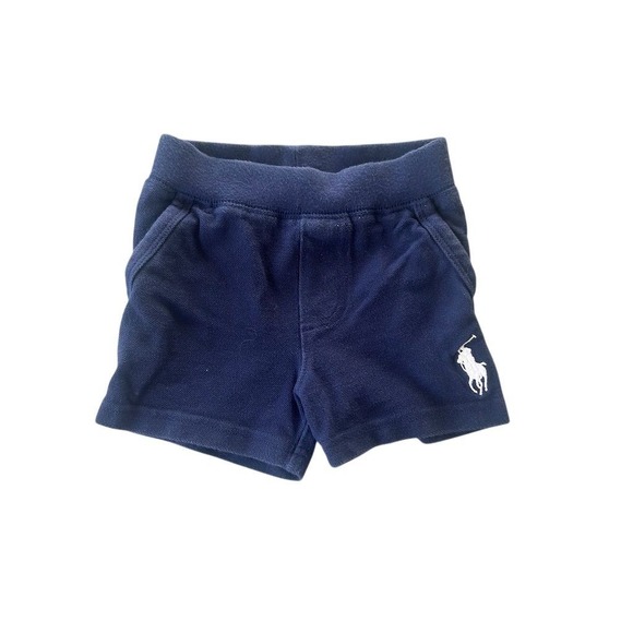 Ralph Lauren Big Pony Baby Boys' Pull-On Shorts Blue Size 3 Mo - Picture 1 of 6